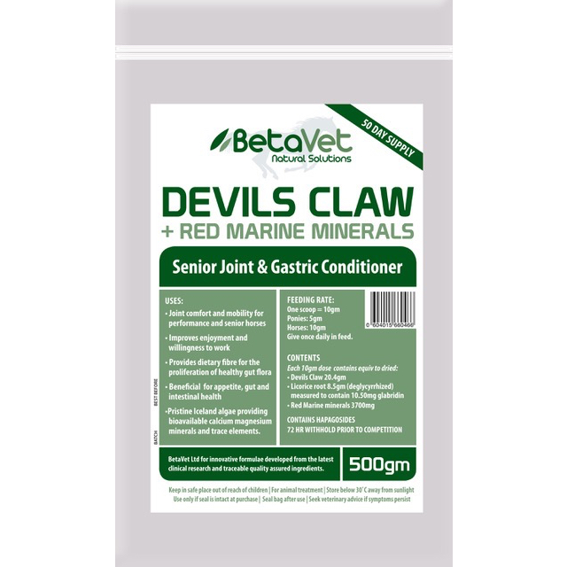 BetaVet - Devils Claw + Red Marine Minerals – Rangiora Equestrian