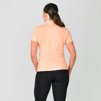 Tabby Short Sleeve Riding Top - Peach Parfait