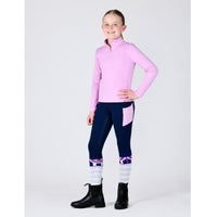 Kids Sally Long Sleeve Sunsmart Top - Candy Floss