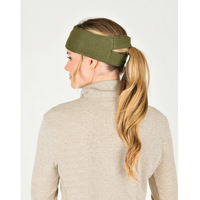 Fleece Lined Ponytail Headband - Olive Night