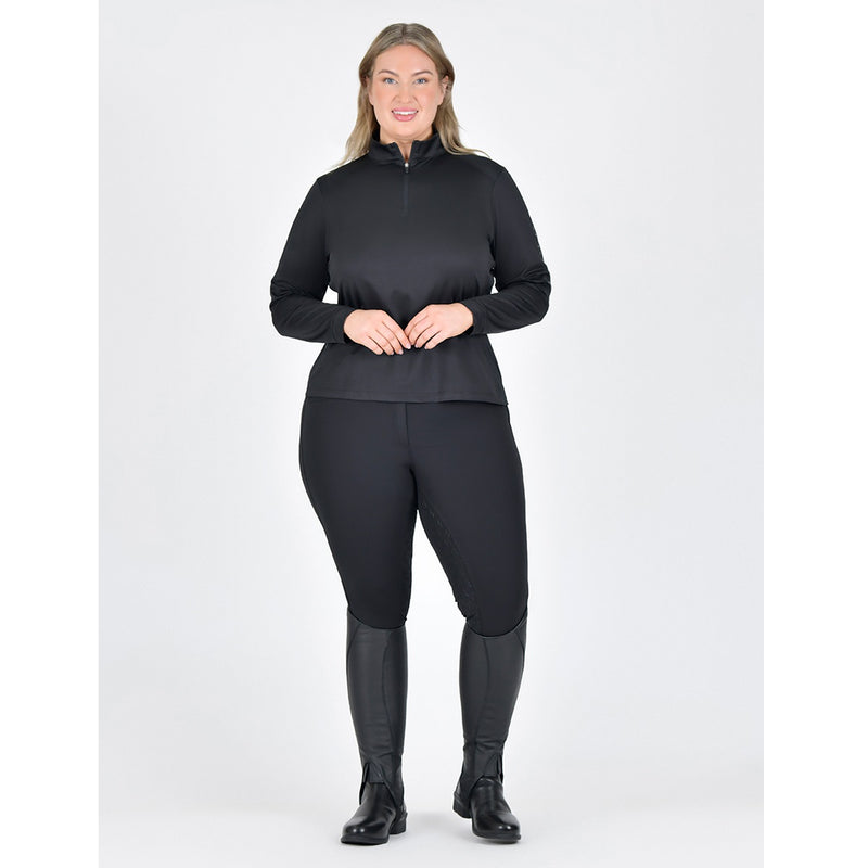 Sally Sunsmart Curve Long Sleeve Top Black