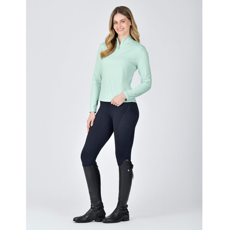 Lima Long Sleeve Riding Top - Opal Blue