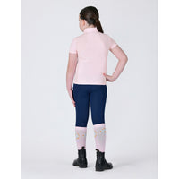 Kids Tabby Short Sleeve Riding Top - Pink Tulle