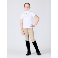 Kids Liza Lace Competition Top - White