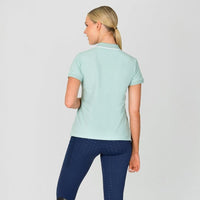 Poppy Short Sleeve Polo Top - Blue Haze