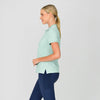 Poppy Short Sleeve Polo Top - Blue Haze