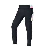 Kids Everyday Riding Tights - Black/Pastel Cloud