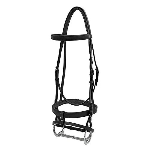 Flat Padded Hanoverian Bridle - Black