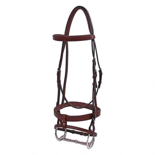 Flat Padded Hanoverian Bridle - Brown