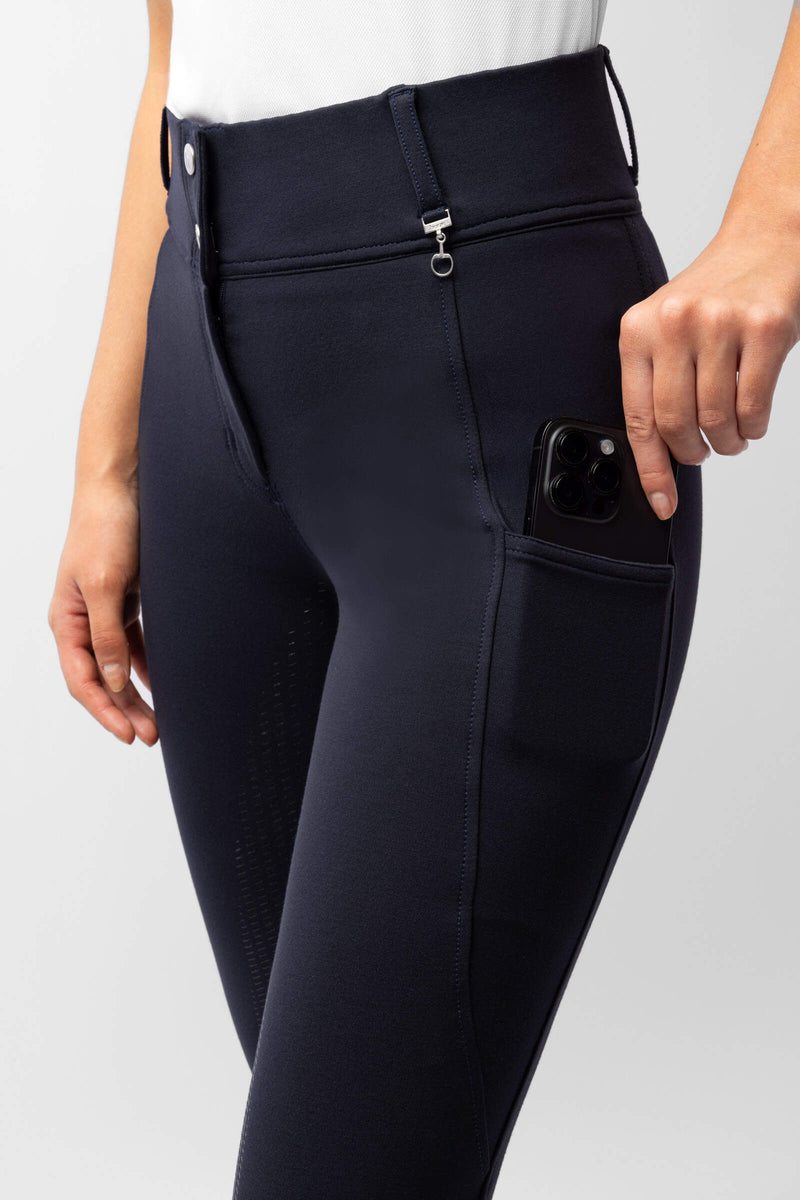 Mira Full Grip Breeches - Dark Blue