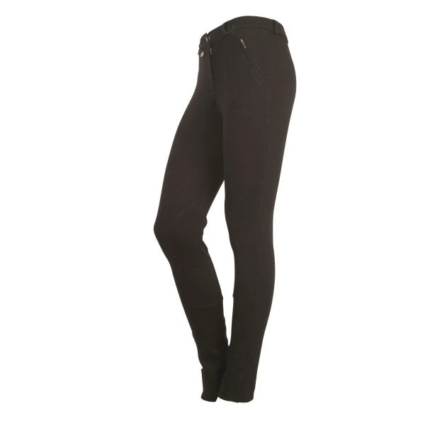 Ladies Cotton Pull On Jodhpurs - Black