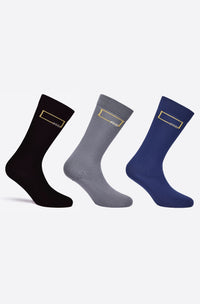 3 Pack Socks - Grey/Black/Navy