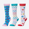 3 Pack Childs Socks - Ocean Horses