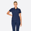 Poppy Short Sleeve Polo Top - Naval Academy