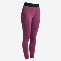 Elastic Band Full Grip Leggings - Berry