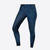 Shona Full Suede Seat Denim Breeches - Blue