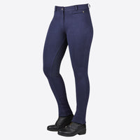 Childs Supa-Fit Pull On Gel Full Seat Jodhpurs - Navy