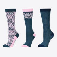 3 Pack Childs Socks - Geo Floral