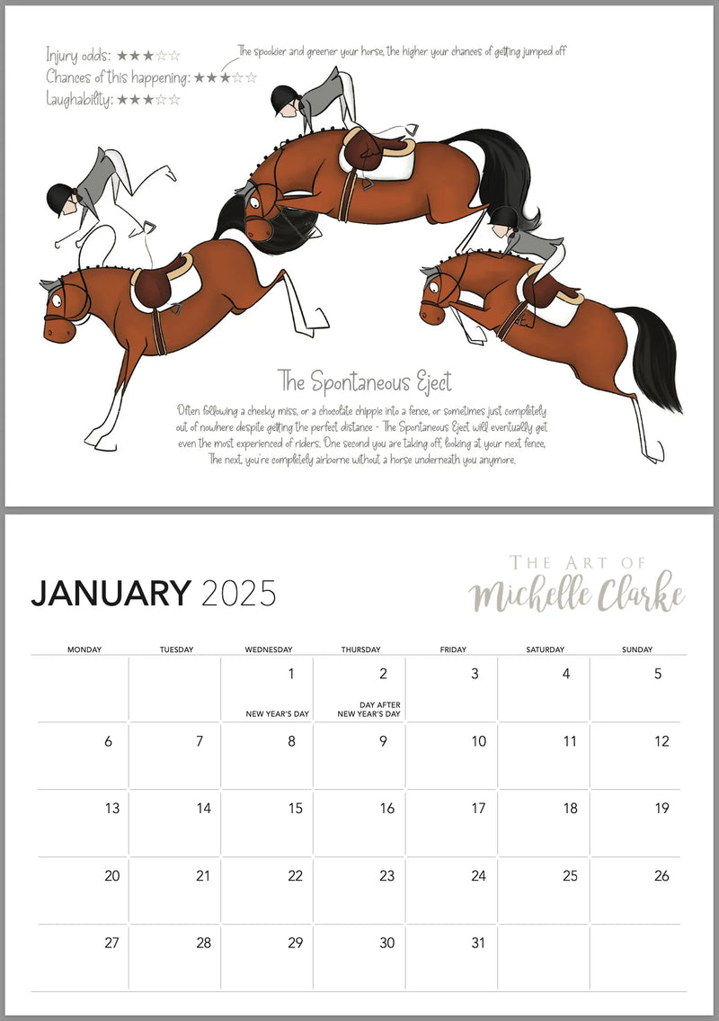 2025 Calendar - 12 Ways to Get People to Ask Why You Ride Horses