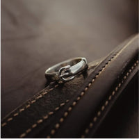 Small Sterling Silver Buckle Ring