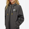 Waterproof Nylon Hooded Jacket - Graphite Grey