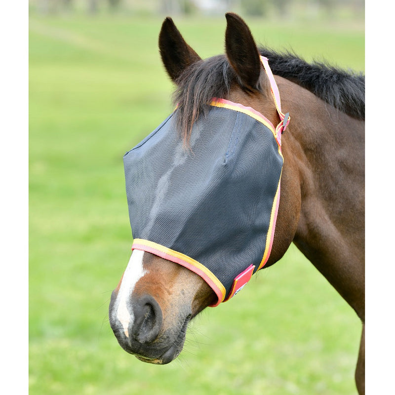 Buzz Away Fly Mask - Navy/Pink/Yellow