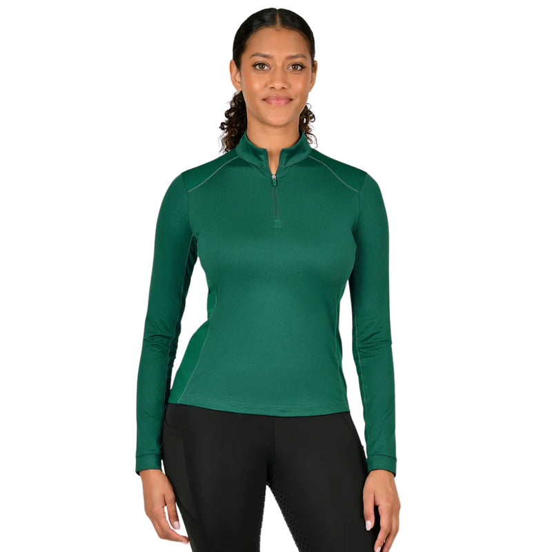 Autumn Sally Long Sleeve Riding Top - Rainforest Green