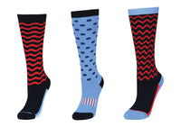 3 Pack Childs Socks - Waves Ink