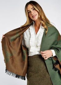 Heatherbell Tweed Stole - Dusky Green