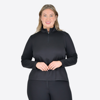 Sally Sunsmart Curve Long Sleeve Top Black