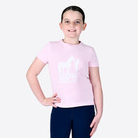 Kids Tilly Tee - Pink Tulle/Horse Girl